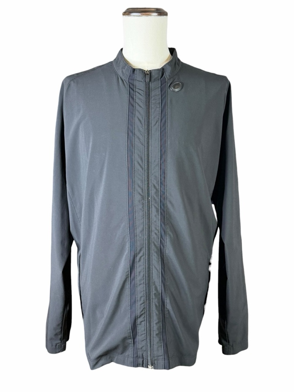 10/$25🦋 BCG Black Mesh Panel Full Zip Windbreaker - Size XL